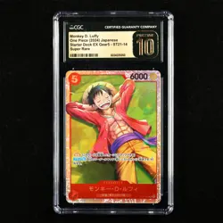 CGC 10 PRISTINE 2024 One Piece JPN Monkey D. Luffy ST21-14 SR - Image 1