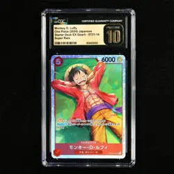 CGC 10 PRISTINE 2024 One Piece JPN Monkey D. Luffy ST21-14 SR - Image 2