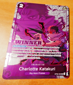 ONE PIECE ENGLISH CARD GAME CARTE WINNER HOLO Charlotte Katakuri OP08-062 EN NM - Image 1