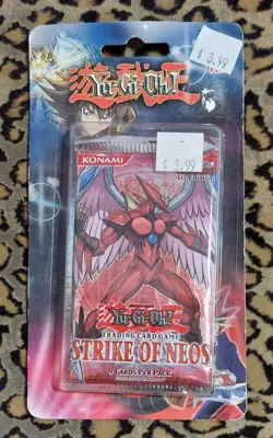 2008 YU-GI-OH! Vintage Unopened STRIKE OF NEOS 1st Sealed Game Blister Rack Card - Image 1