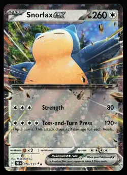 Snorlax ex 076/131 Holo Prismatic Evolutions Pokemon Card - Image 1