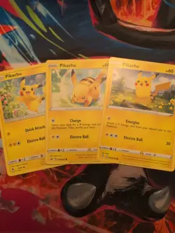 Pokemon TCG Pikachu Card Lot of 3- NM - Image 2