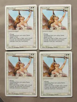 MTG SERRA ANGEL (X4) REVISED NM NEVER PLAYED Magic Cards - Image 1