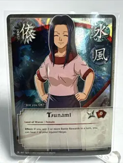 2002 Naruto Tsunami Ccg Wavy Holo #007 LP-NM Trading Card 1st Edition - Image 2