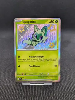 Pokemon Sprigatito SVP076 Paldean Fates Holo Rare Promo Pokemon Card NM - Image 1