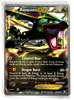 Rayquaza EX 85/124 Pokemon Card 2013 World Championships Clement Lamberton LP - Image 1