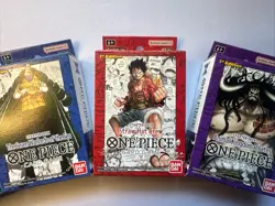 One Piece CCG Card Game 1st Edition Super Pre Release Starter Deck Set 1-4 - Image 2