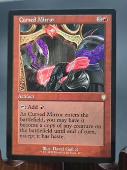 Cursed Mirror (Retro Frame) Commander: the Brothers' War MTG Regular Near Mint - Image 1