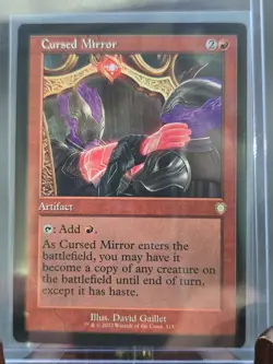 Cursed Mirror (Retro Frame) Commander: the Brothers' War MTG Regular Near Mint - Image 3