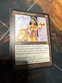 Magic: The Gathering Lion's Eye Diamond Mirage Rare Artifact MP/LP MTG WOTC 1996 - Image 1