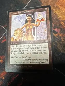 Magic: The Gathering Lion's Eye Diamond Mirage Rare Artifact MP/LP MTG WOTC 1996 - Image 2