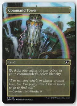 Command Tower (Borderless) #659 (Foil) (LP) Commander Masters CMM Magic MTG - Image 1
