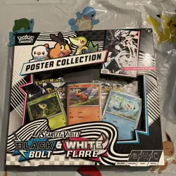 Pokemon Scarlet & Violet Black Bolt White Flare Poster Snivy Tepig Oshawott Pro… - Image 1