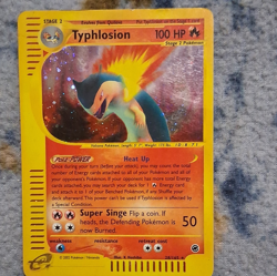Nintendo Pokemon TCG Expedition Typhlosion 28/165 100 HP Stage 2 Holo Rare - Image 1
