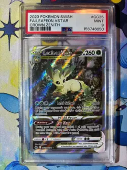 2023 Pokemon SWSH Crown Zenith #GG35 Leafeon VSTAR PSA 9 - Image 1