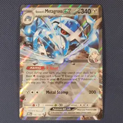 Steven's Metagross ex 145/182 - Destined Rivals - Rare Holo Pokemon Card - NM - Image 1