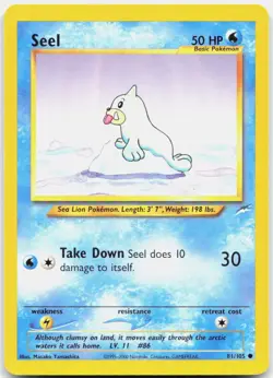 Pokemon TCG Seel Neo Destiny Common 081/105 Unlimited - Image 1