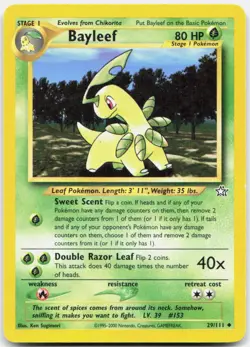 Pokemon TCG Bayleef (29) Neo Genesis Uncommon 029/111 Unlimited - Image 1