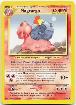 Pokemon TCG Magcargo Neo Revelation Uncommon 33/64 Unlimited - Image 1