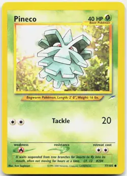 Pokemon TCG Pineco Neo Destiny Common 077/105 Unlimited - Image 1