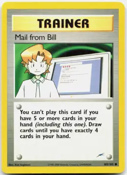 Pokemon TCG Mail from Bill Neo Destiny Common 105/105 Unlimited - Image 1