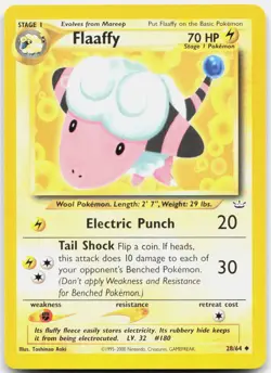 Pokemon TCG Flaaffy Neo Revelation Uncommon 28/64 Unlimited - Image 1
