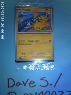 Pikachu SVP 190 Black Star Promo Pokemon Center Exclusive Stamp Sealed New - Image 2