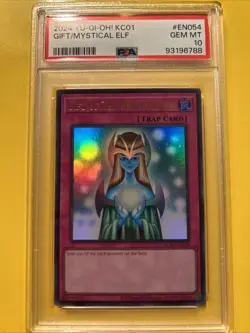 YuGiOh GIFT OF THE MYSTICAL ELF #KC01-EN054🔥PSA 10 GEM🔥UNLIMITED ED-ULTRA RARE - Image 1
