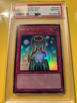 YuGiOh GIFT OF THE MYSTICAL ELF #KC01-EN054🔥PSA 10 GEM🔥UNLIMITED ED-ULTRA RARE - Image 2
