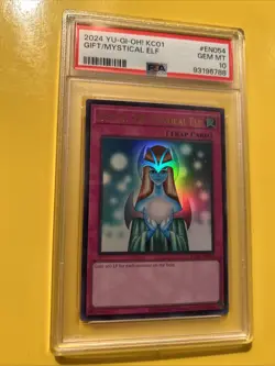 YuGiOh GIFT OF THE MYSTICAL ELF #KC01-EN054🔥PSA 10 GEM🔥UNLIMITED ED-ULTRA RARE - Image 4