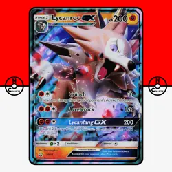 Pokemon Lycanroc SM14 Sun & Moon Ultra Rare Holo Black Star Promo #1 MP - Image 1