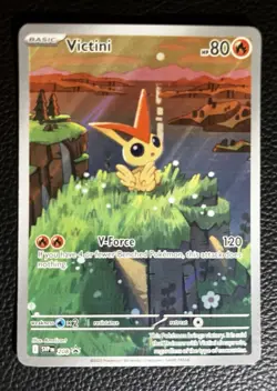 Pokemon TCG Victini SVP 208 Black Bolt / White Flare Black Star Promo - Image 1