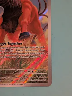 2026 Pokemon Chaos Rising Tauros 096/086 Illustration Rare Full Art NM/M - Image 2