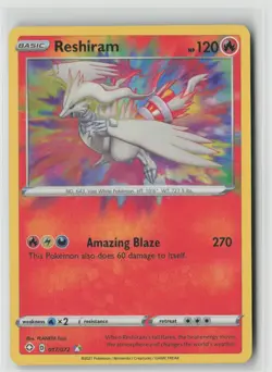 Reshiram 017/072 Amazing Rare Shining Fates Pokemon Lightly Played - Image 1