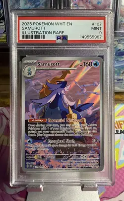 Samurott 107/086 - 2025 Pokemon WHT EN - PSA 9 - Image 1