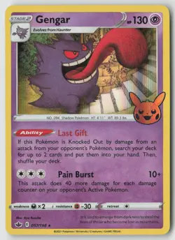 Gengar 057/198 Holo Promo Trick or Trade BOOster Pokemon Lightly Played - Image 1