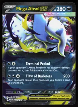 Mega Absol ex 086/132 Double Rare Mega Evolution Pokemon Holo NM - Image 1