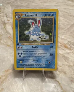 AZUMARILL 2/111 Rare Neo Genesis HOLO 1st Edition vintage Pokemon 2000 - Image 2