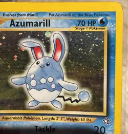 AZUMARILL 2/111 Rare Neo Genesis HOLO 1st Edition vintage Pokemon 2000 - Image 4