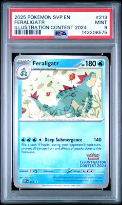 PSA 9 Feraligatr Illustration Contest 2024 Pokemon Svp En-Sv 213 - Image 1