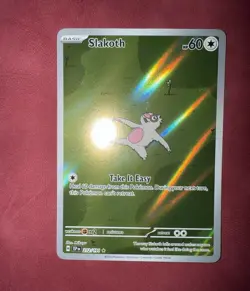 Pokemon Slakoth 212/191 Sv08 Surging Sparks Holo Illustration Rare 60HP - Image 1