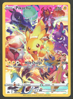 Pokemon TCG: Pikachu 160/159 Crown Zenith Secret Rare - Image 1