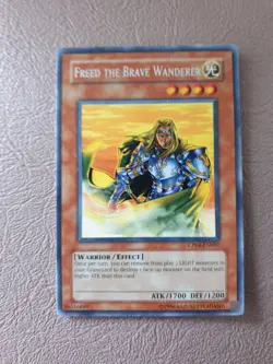 YUGIOH FREED THE BRAVE WARRIOR RARE CP04-EN007 NM - Image 1