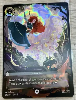 Disney Lorcana Touch the Sky (Enchanted) Merida 240/204 Wilds Unknown Holo NM - Image 1