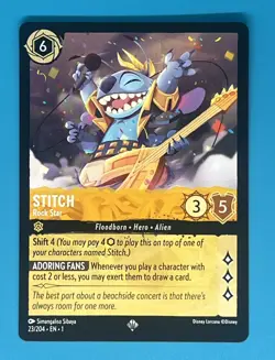 Disney Lorcana First Chapter Stitch Rock Star #23/204 - Image 1