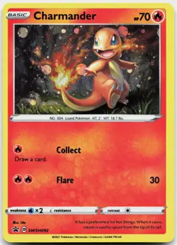 Charmander SWSH092 Holo Promo Sword & Shield Promo Pokemon Near Mint - Image 1