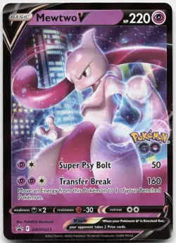 Mewtwo V SWSH223 Holo Promo Sword & Shield Promo Pokemon Near Mint - Image 1
