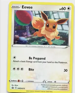 Eevee SWSH212 Holo Promo Sword & Shield Promo Pokemon Lightly Played - Image 1