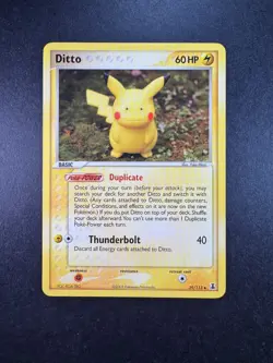 2005 Pokemon Ditto (Pikachu) 39/113 Delta Species Non-Holo Regular - Image 1