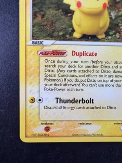 2005 Pokemon Ditto (Pikachu) 39/113 Delta Species Non-Holo Regular - Image 4